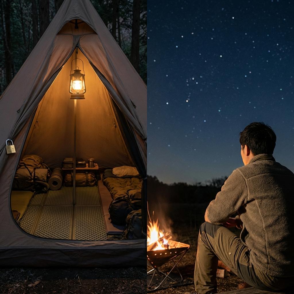 キャンプ場夜間の防犯意識