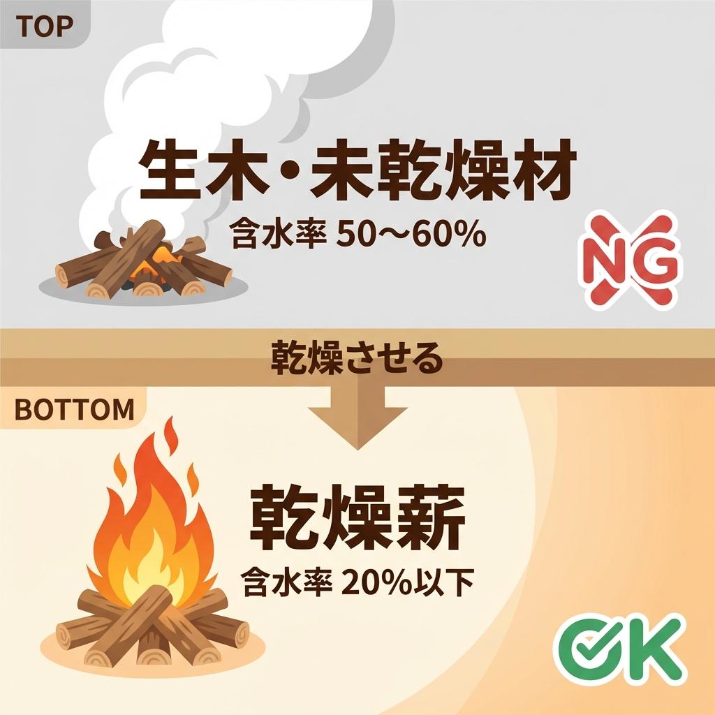 含水率と煙の発生量の比較図