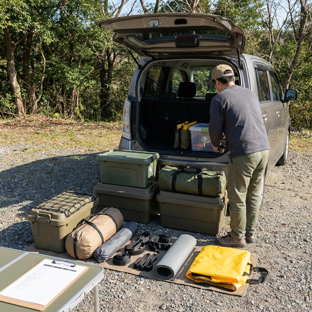 収納ボックス整理の様子