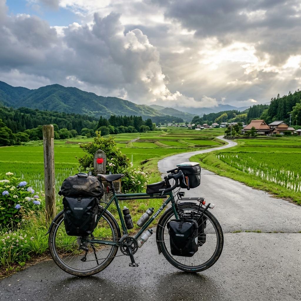梅雨の晴れ間に走る自転車旅