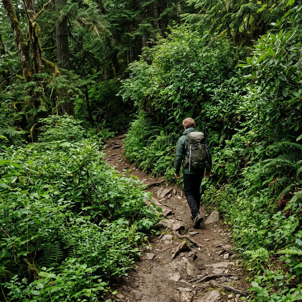 見通しの悪い山道のカーブ